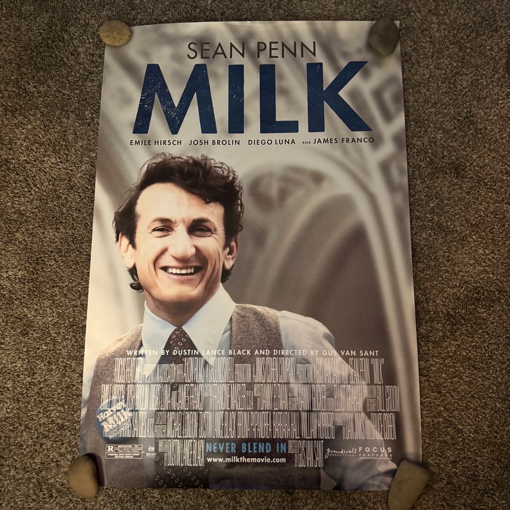 Milk Original Double Sided 27 X 40 Theatrical Movie Poster